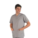 Casacca collo a V dentista colore grigio