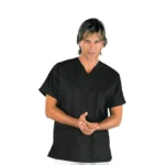 Casacca collo a V nera uomo