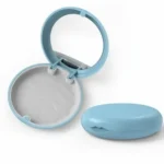 Contenitore retainer con specchio azzurro