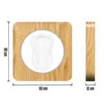 Lampada legno con dente 3D