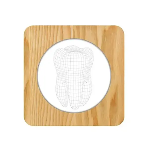 Lampada legno molare 3D QT086