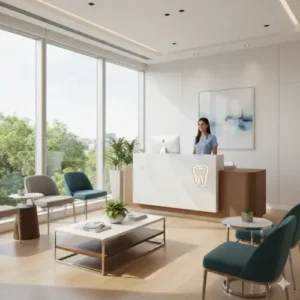 Sala d'attesa moderna studio dentistico