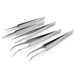 Set pinzette microchirurgia acciaio inox