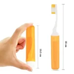 Spazzolino ortodontico da viaggio arancione