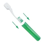 Spazzolino ortodontico da viaggio verde