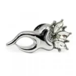 Spilla dentino argentato con corona