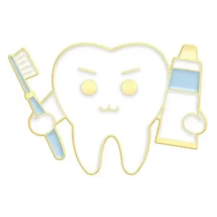 Spilla molare spazzolino e denti